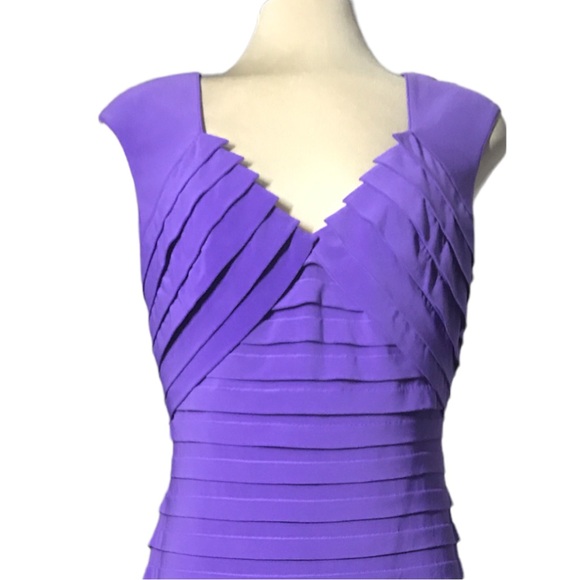 Adrianna Papell   Luxury Designer Purple Sleeveless Sheath Dress Size 14 - Picture 13 of 15